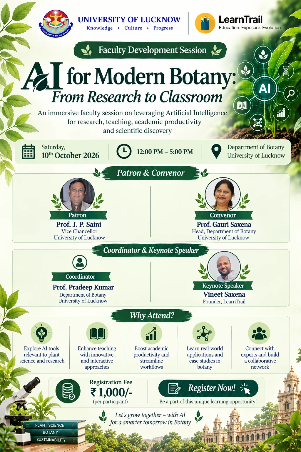 AI for Modern Botany: From Research to Classroom